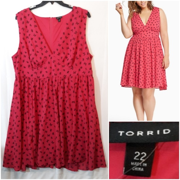 torrid Dresses & Skirts - Torrid Butterfly Print Skater Dress